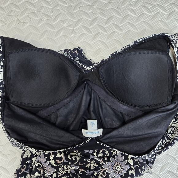 Sundance Swimsuit Womens Small Nera One Piece Black White Floral Bohemian Boho - Picture 9 of 10